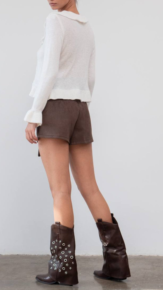 Chaqueta Boho de Lana con Volantes – Talla Única (S a M)