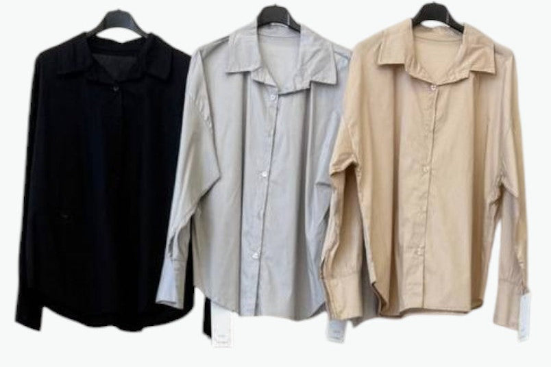 Camisa Minimal de Línea Recta 3 Colores