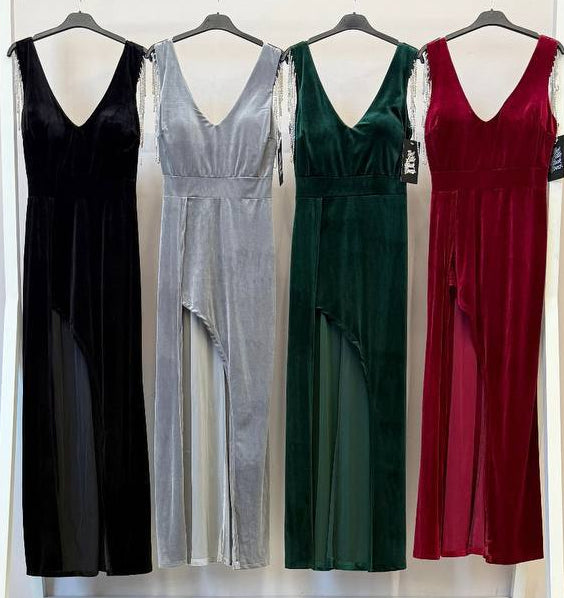 ✨ Vestido Largo Velvet Gala · 4 Colores