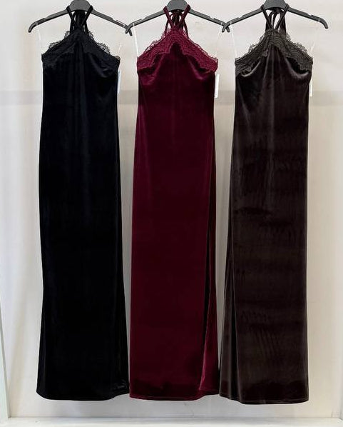 🖤 VESTIDO TERCIOPELO NOCHE ROJA 🖤