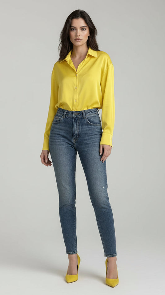 Blusa Satinada Luz de Atelier · 4 colores