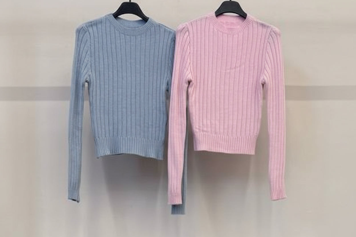 Top Soft Rib Básico · Rosa | Celeste