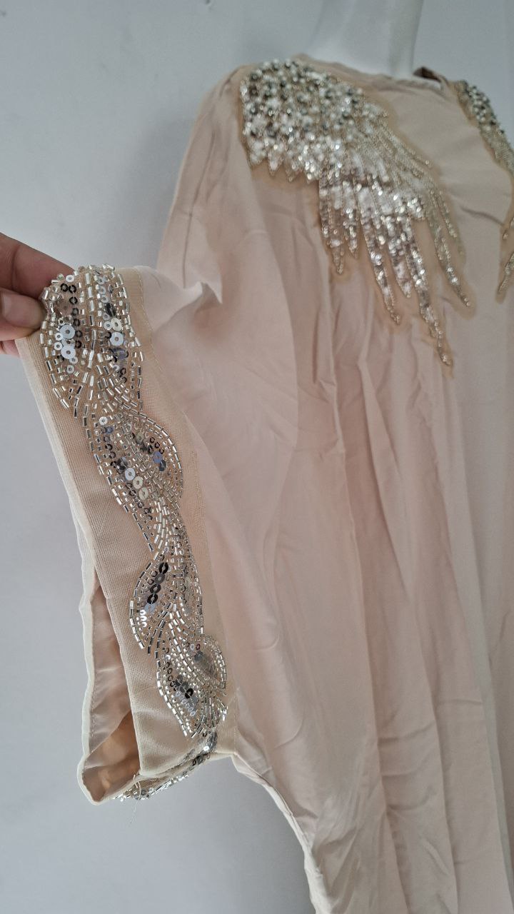 Túnica Larga Alas de Luz · Bordado con Pedrería · Talla Única