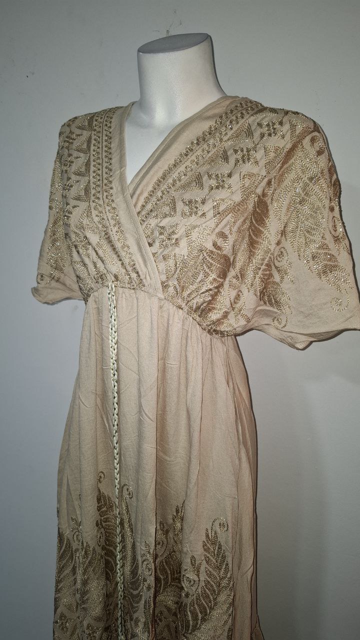 Vestido Aurea Bordada Algodón