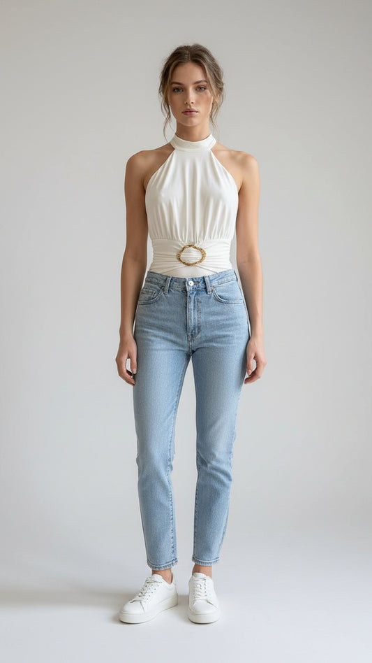 Top Halter Hebilla · 3 colores