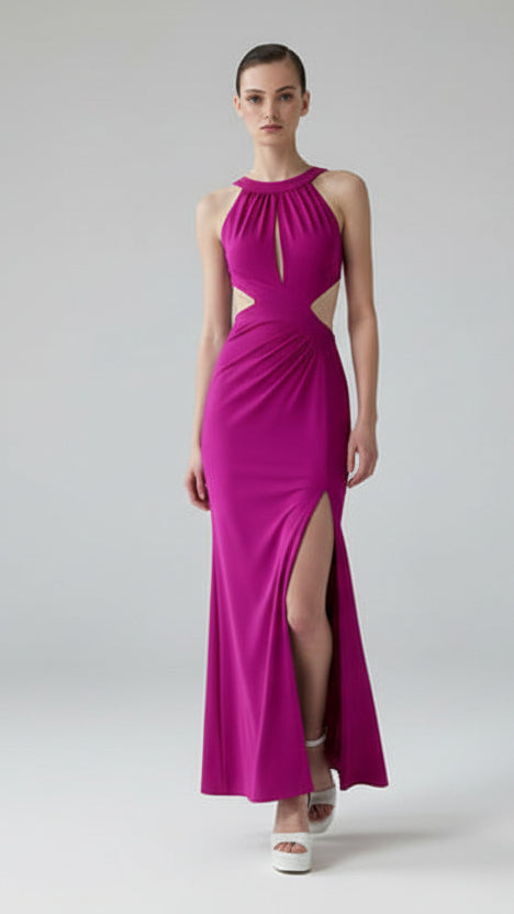 Vestido Largo Cut-Out Elegante
