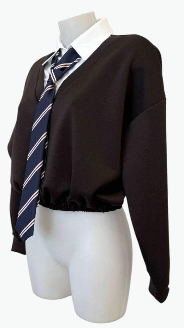 👔 Sudadera School Vibes con Corbata · 3 Colores