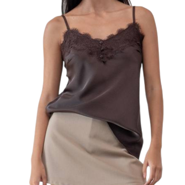 T-shirt lingerie en soie douce, 2 couleurs