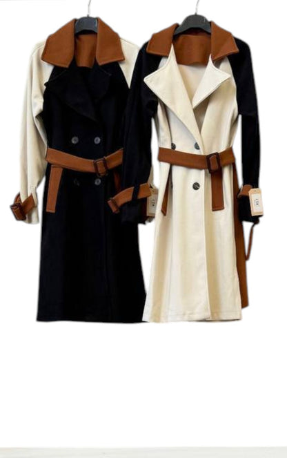 Abrigo “Dama Contrastada” – Paño Bicolor