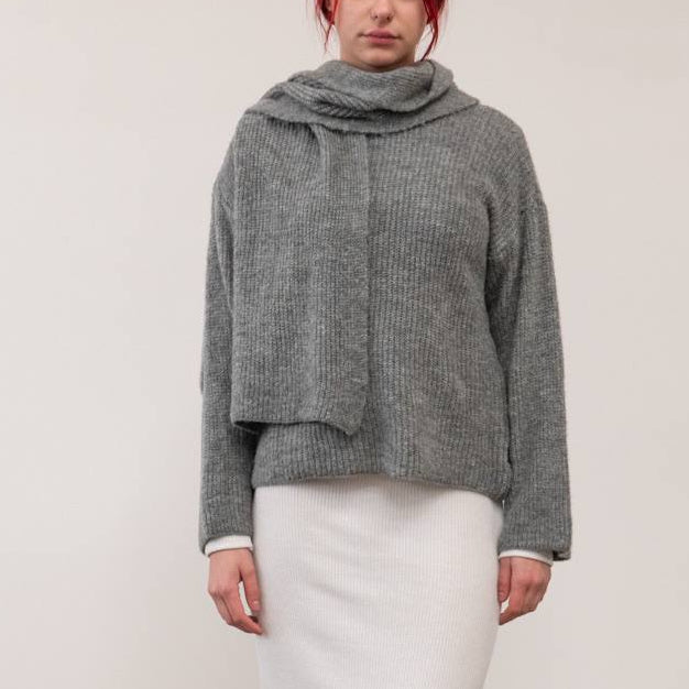 🐑 Jersey de lana con bufanda de lana · Modelo G6 "Nevada"