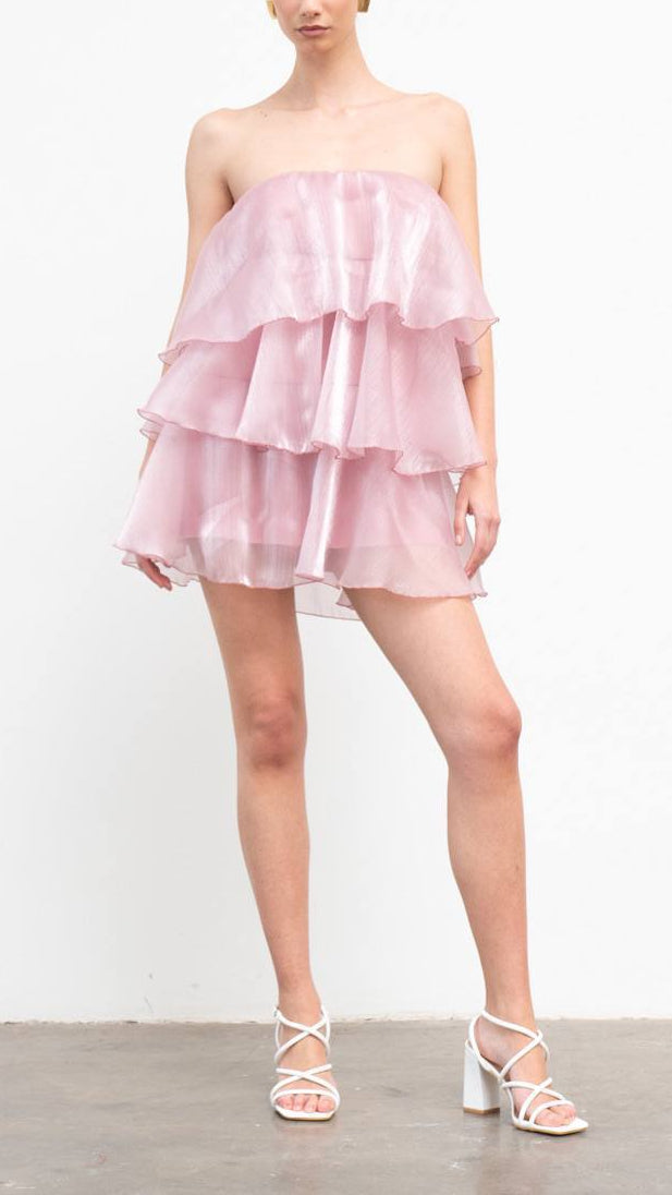 Robe à volants glamour, 2 couleurs