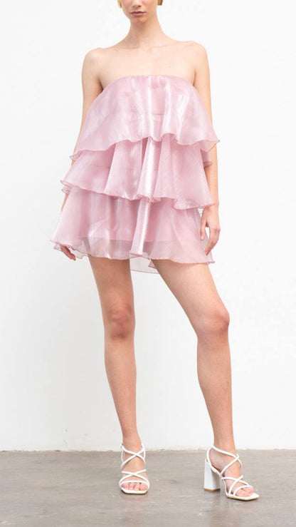 Robe à volants glamour, 2 couleurs