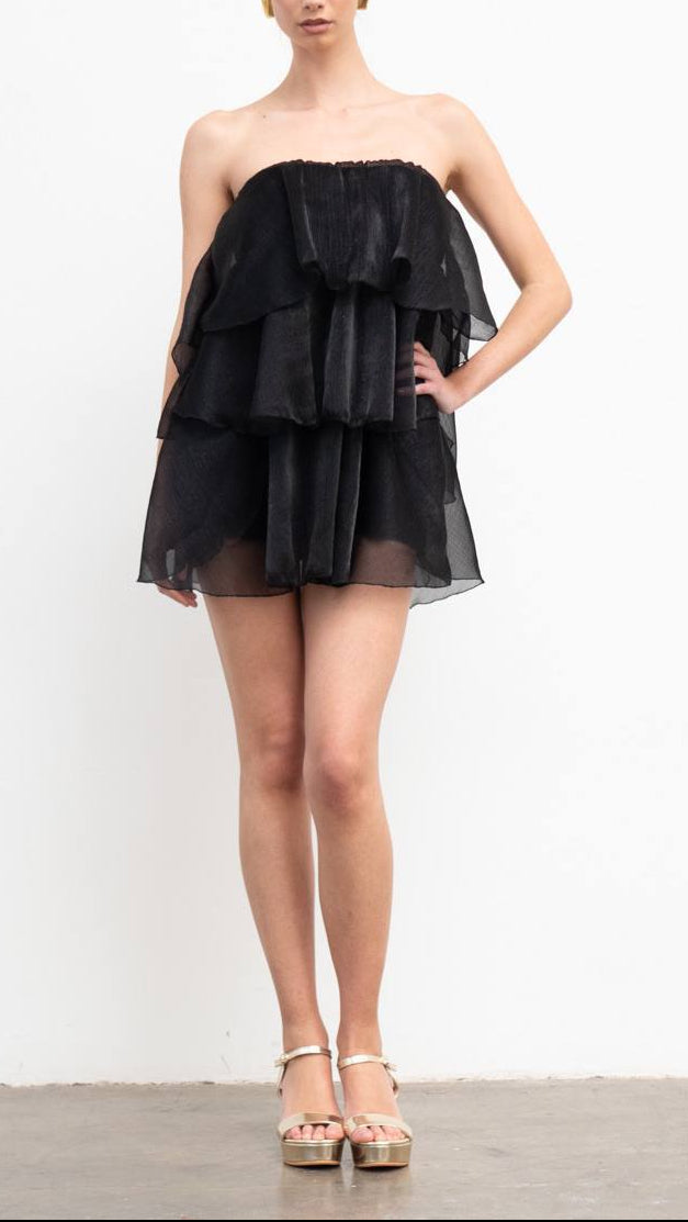 Robe à volants glamour, 2 couleurs