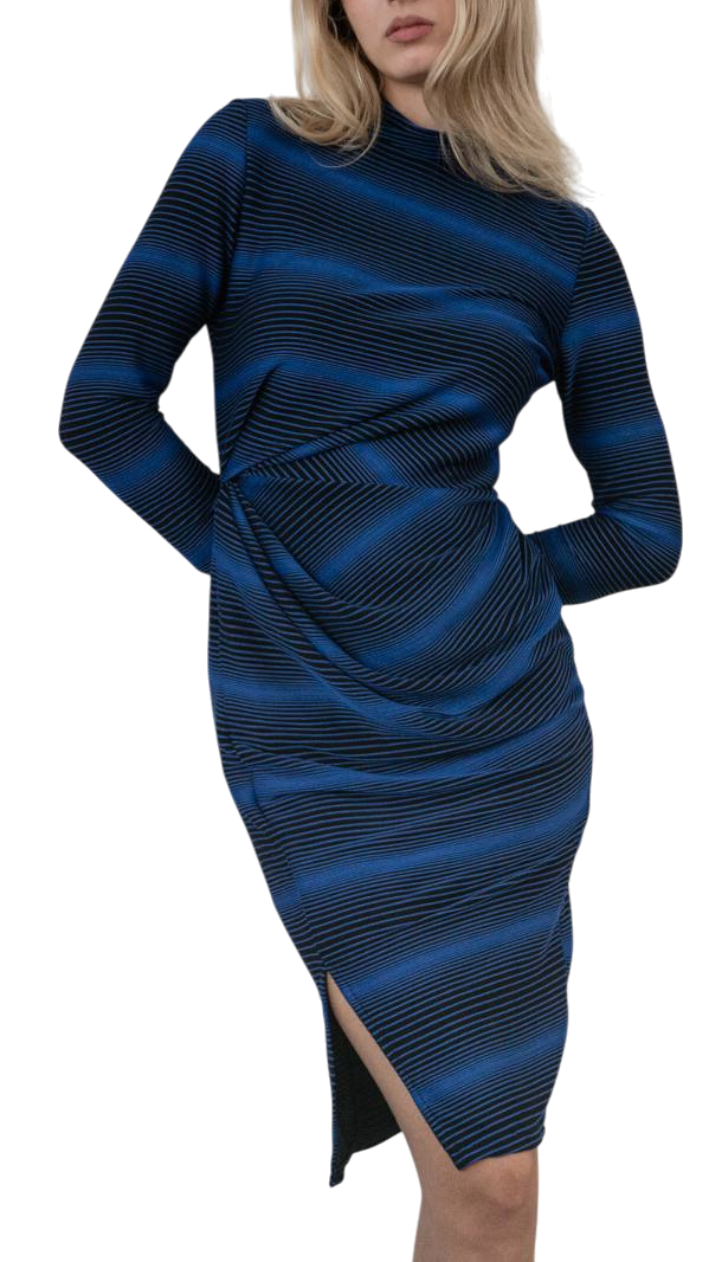 Robe midi à effet optique