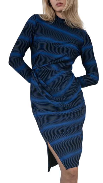 Robe midi à effet optique