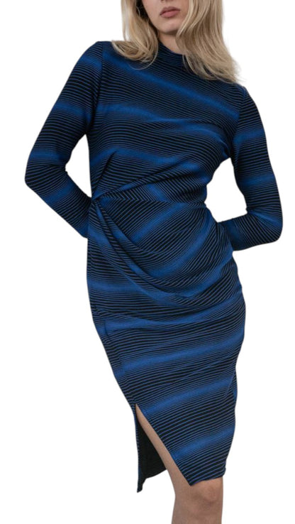 Robe midi à effet optique