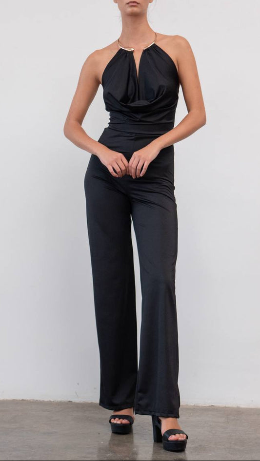 Mono Halter Satinado con Anilla Dorada – Talla Única (S a M)