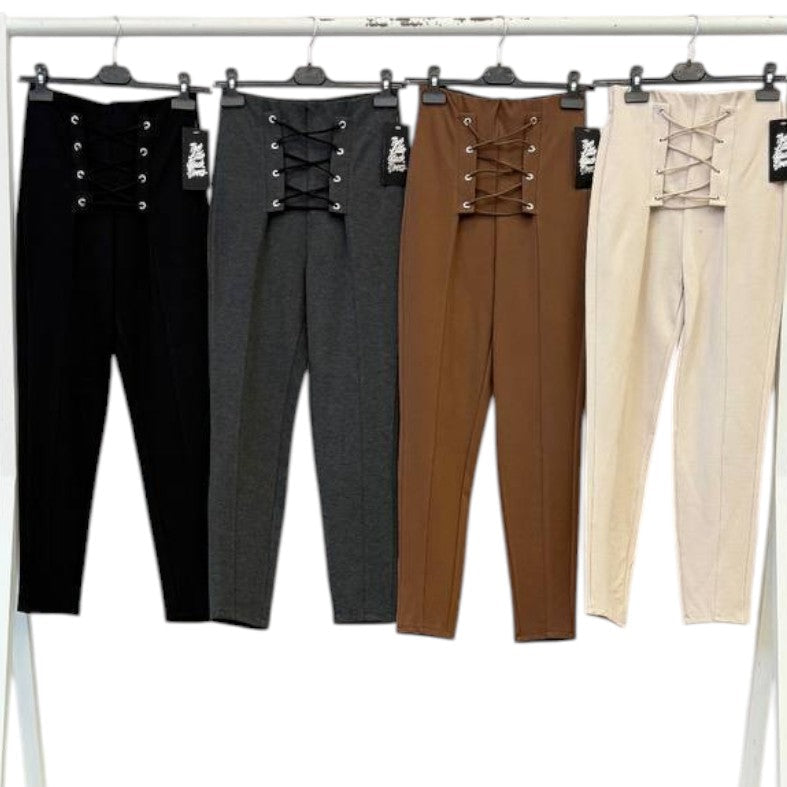 Pantalón Corset con Lazo Frontal – Talla Única 4 colores