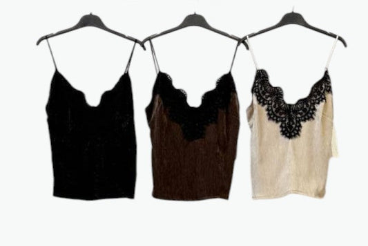 💋 Top Velvet Lace Touch · 3 Colores 💋