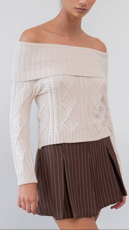 Jersey Off Shoulder Knit