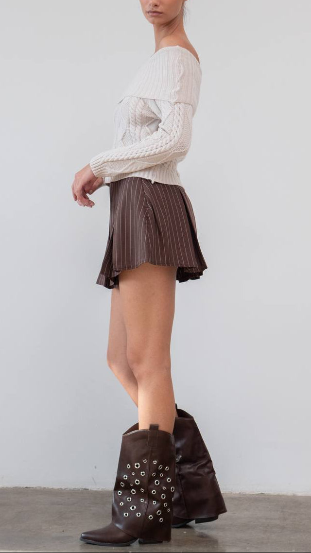 Jersey Off Shoulder Knit