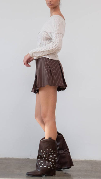 Jersey Off Shoulder Knit