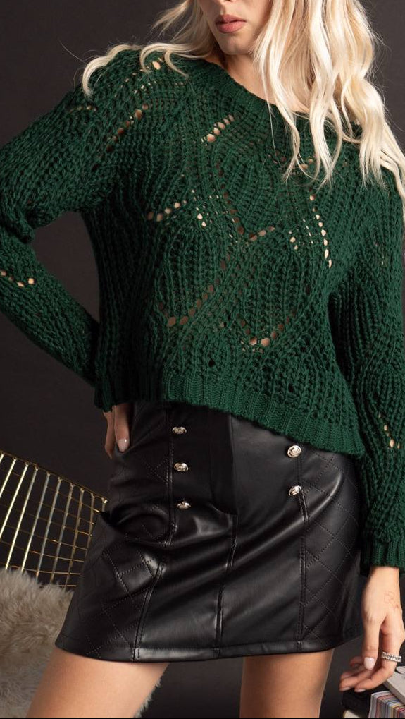 👑 Falda efecto piel con botones dorados · 2 colores