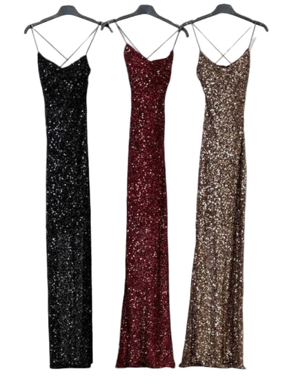 Robe longue Midnight Shine · 3 couleurs ✨