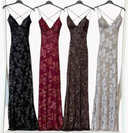 Robe longue à paillettes galaxie · 4 couleurs ✨
