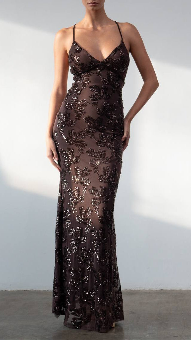 Robe longue à paillettes galaxie · 4 couleurs ✨