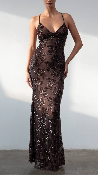 Robe longue à paillettes galaxie · 4 couleurs ✨