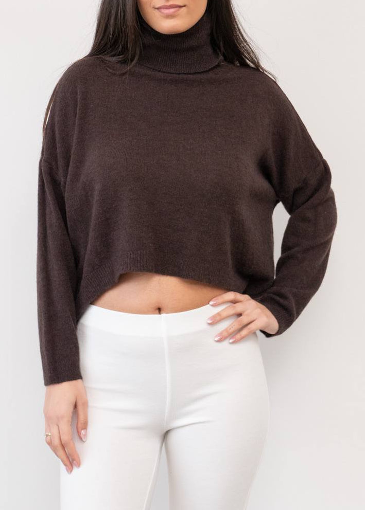 Jersey Cropped Cuello Alto · 5 Colores