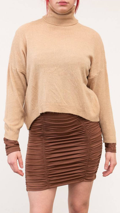 Jersey Cropped Cuello Alto · 5 Colores