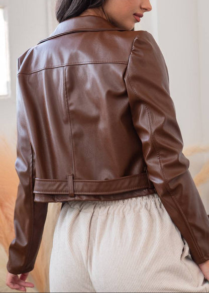 🖤 Chaqueta Biker Efecto Cuero · 2 Colores 🤎