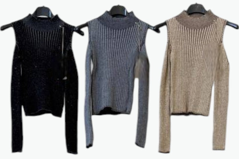 ✨ Top “Venus Cut” · Canalé con hombros al aire