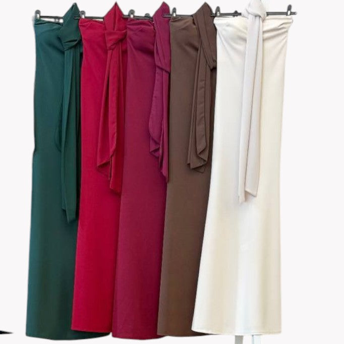 ✨ Robe longue avec foulard inclus · 7 couleurs · Taille unique