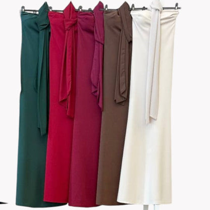 ✨ Robe longue avec foulard inclus · 7 couleurs · Taille unique