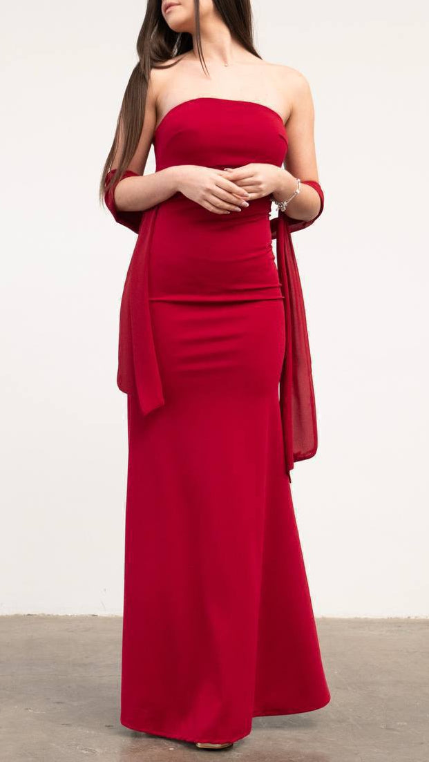 ✨ Robe longue avec foulard inclus · 7 couleurs · Taille unique