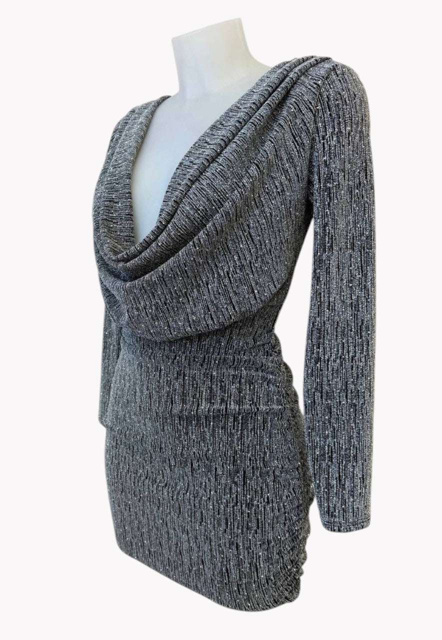 ✨ ROBE MÉTALLISÉE DRAPÉE · 3 COULEURS