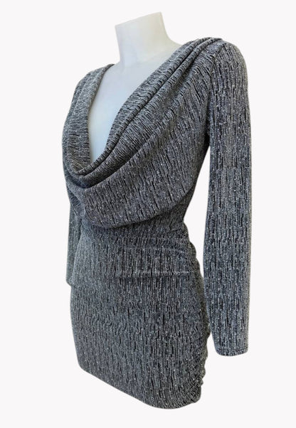 ✨ ROBE MÉTALLISÉE DRAPÉE · 3 COULEURS