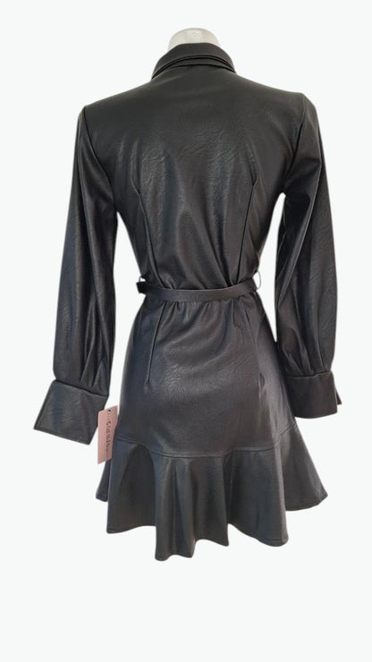 Robe en similicuir avec ceinture · 2 couleurs 🤎