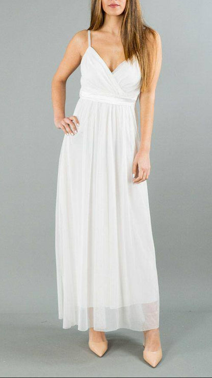 👗 Robe longue portefeuille en tulle · 3 couleurs 👗