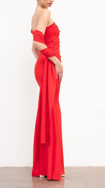 ✨ Robe drapée en satin taupe ✨ Boucles dorées 3 couleurs