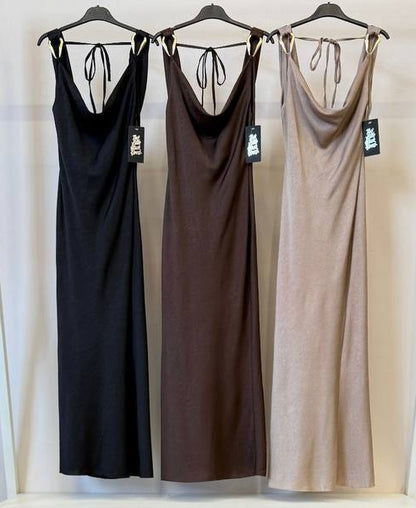 ✨ Vestido Lencero Elegancia Infinita (Negro · Marrón · Visón) ✨