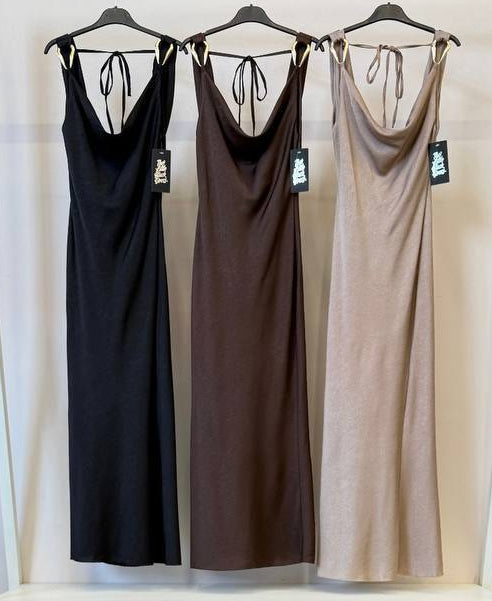 ✨ Vestido Lencero Elegancia Infinita (Negro · Marrón · Visón) ✨