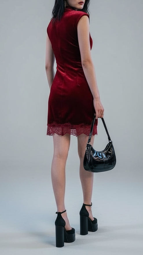 ✨ Vestido Velvet Lace Night · 3 colores