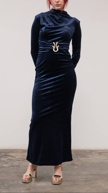 ✨ Vestido Velvet Royal · Hebilla Dorada · 4 Colores ✨
