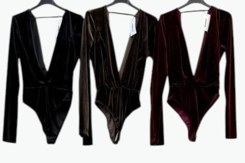 💋 Body Velvet Deep V · 3 Colores