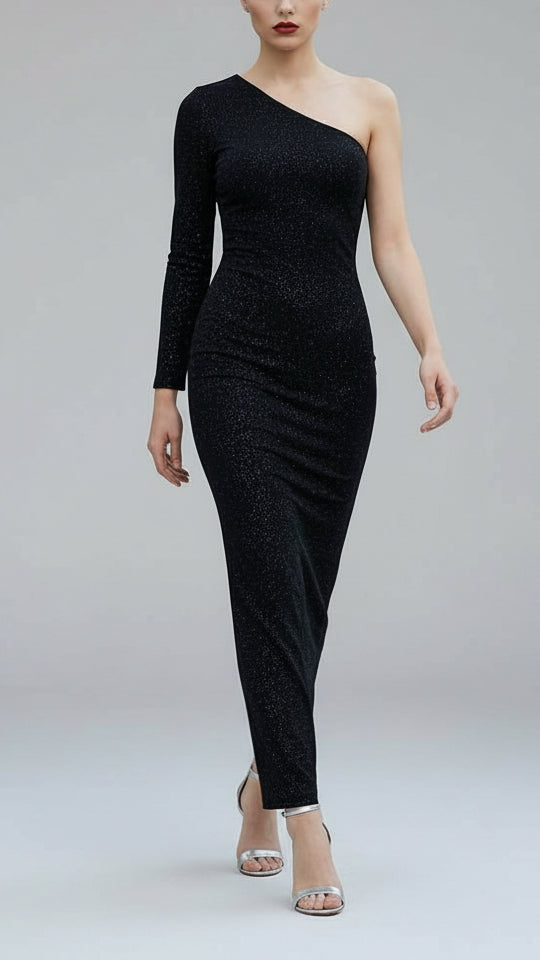 ✨ Vestido “Divina Eclipse” · Negro / Morado ✨