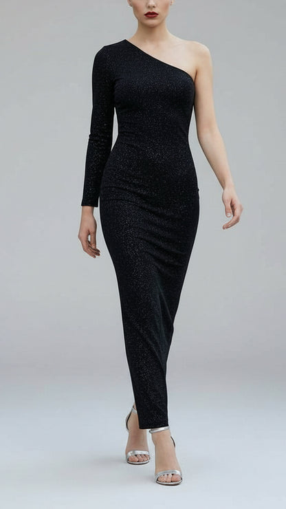 ✨ Vestido “Divina Eclipse” · Negro / Morado ✨